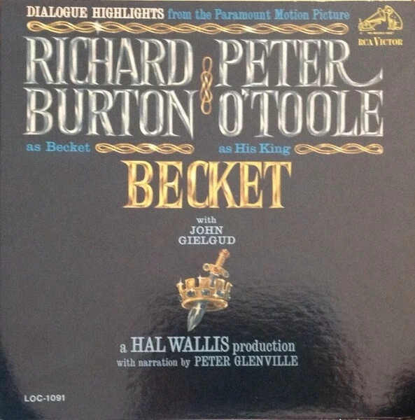 Becket Film Dialogue- O'Toole, Burton, Gielgud 1964 LOC-1091 Vinyl 12'' - Image 1 of 1