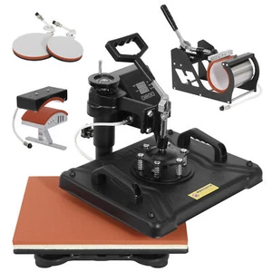 Cappello 5 in 1 pressa termica swing away sublimazione digitale per t-shirt cappellini - Foto 1 di 12
