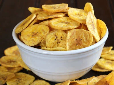 Banana Chips alimento seco orgânico adoçado frutas natural é delicioso lanche 100g - Imagem 1 de 4