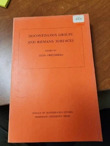 Discontinuous Groups and Riemann Surfaces (AM-79), Volume 79: Proceedings of the - Bild 1 von 6