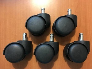 FIVE (5) PLASTIC 1.75" WHEEL CASTORS - Bild 1 von 1