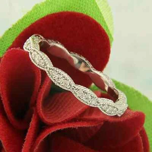 2.50Ct Round Cut Lab Created Diamond Women's Wedding Ring 14k White Gold Plated - Picture 1 of 6