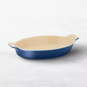 Le Creuset Heritage Gres Ovale Gratin 11 Pollici, Blu Lapislazzuli - Foto 1 di 3