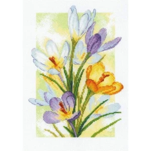 Cross-stitch kit, Point Counted Riolis 2190 the Crocus - Picture 1 of 5