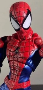 Painted 1/12 Ultimate Big Eyes Spider-man Peter Head Carved Fit Mafex Figure - Picture 1 of 2