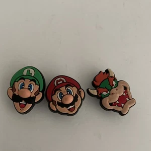 super mario croc charm Mix bundle Lot X3 Bowser Luigi - Picture 1 of 2