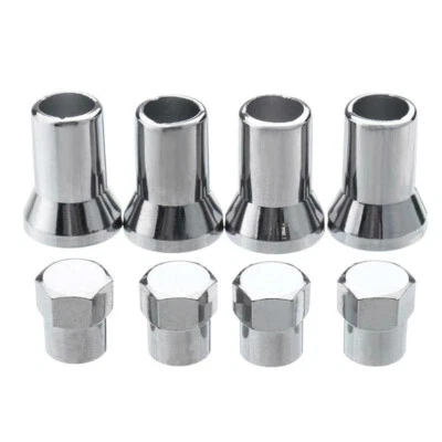 4Set Tire Valve Stem Cap Sleeve Cover Wheel Chrome For American Car Truck — 第 1/4 张图片