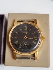 Reloj Vintage URSS Era Soviética Pobeda Victoria Caja Chapada en Oro AU + Caja Años 80 - Imagen 1 de 10