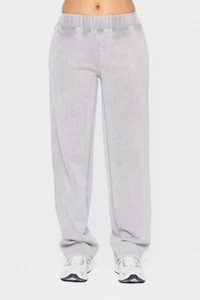 Mono B Elastic Waist Fleece Pants with Pockets - Picture 1 of 5