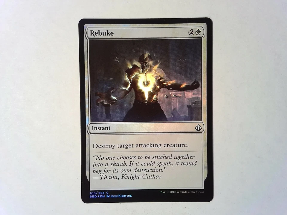 Foil Rebuke	 Battlebond - Magic the Gathering Mtg White - Image 1 of 1