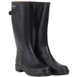 Aigle Womens Cessac Lady Wellingtons Boots Noir Black Sizes UK 3.5 To UK 7.5 - Picture 1 of 8