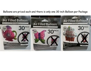 Air Filled Balloon Teapot, Butterfly, Cupcake Shape ~ 30" ~ Easy To Inflate~ New - Picture 1 of 4