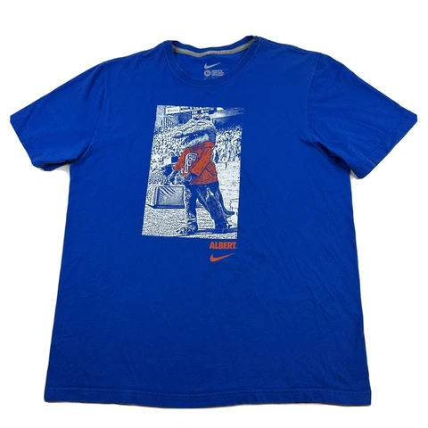 Nike Mens XL Blue 100% Cotton Regular Fit Florida Gators Albert NCAA T-Shirt Cover