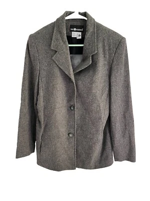 Blazer Sag Harbor Gris Mezcla de Lana 3 Botones Talla 10 Foto 1 de 4