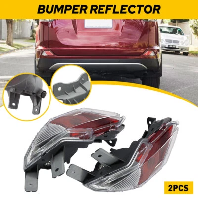 Right+Left Side Rear Bumper Reflector Light Lamp For TOYOTA RAV-4 2016 2017 2018 - Image 1 of 4