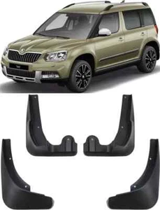 Genuine Full Set Molded Splash Guards Mud Flaps For 2014-2017 Skoda Yeti Outdoor - Picture 1 of 8