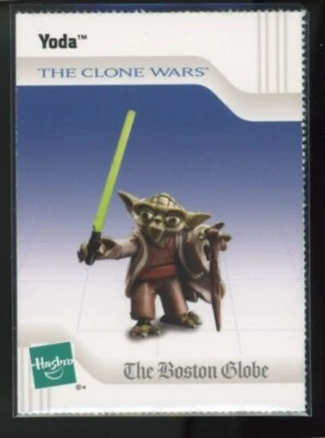 YODA 2008 Star Wars Clone Wars Boston Globe Hasbro Promo Trading Card - Image 1 of 2
