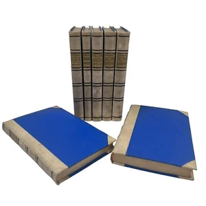 Louisa Muhlbach Lot of 7 Finely Bound Volumes In 3/4 Vellum Leather. 1868 - Picture 1 of 18