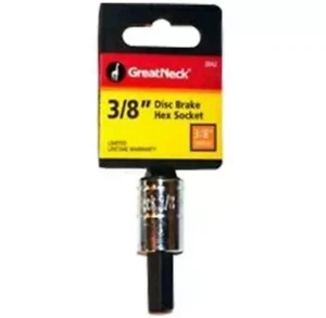 GreatNeck 3/8" Disc Brake Hex Socket Wrench Chrome Finish 3/8" Drive - Picture 1 of 1