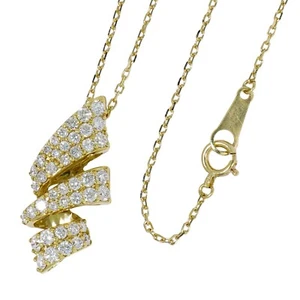 Collar de diamantes de 0,88 quilates de oro amarillo K18 39 cm 4,8 g - Imagen 1 de 9