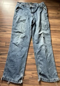Vintage Structure Jeans Herren 33x32 Baggy Wide Stonewashed Denim Skater 90s Med Wash - Bild 1 von 19