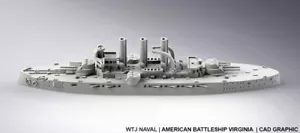 1:2400 USS Virginia - Picture 1 of 1