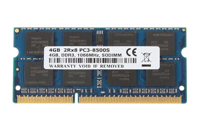 4 GB 4GB DDR3 1066MHz PC3-8500S 204pin NON-ECC SO-DIMM Laptop Memory RAM PC8500 - Image 1 of 4