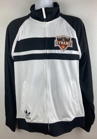 New adidas Houston Dynamo MLS Men’s Track Style Full Zip Jacket Size Medium Cover