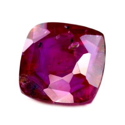 Certified 0.97ct Natural Untreated Unheated Red Color Ruby Madagascar Cushion - Image 1 of 2