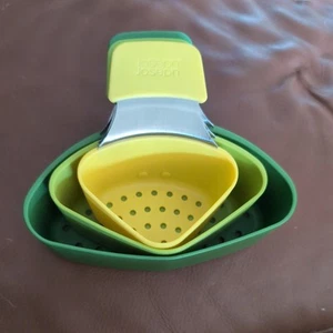 Joseph Joseph 40083 Nesting 3 Piece Corner Steaming Strainer Sieve Set VGC - Picture 1 of 8