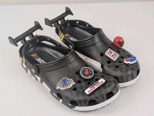Crocs Nascar Classic Clog New With Charms Racing Jibbitz Size M8 / W 10 NWT - Picture 1 of 9