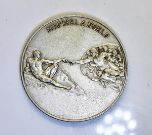 Scarce 1992 Vatican Museum Sterling Silver Medal Sistine Chapel / Michelangelo - Picture 1 of 2