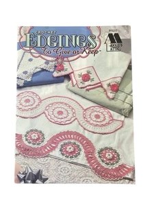 Vintage Annie’s Attic Pattern Booklet Crochet Edgings To Give Or Keep 1998 - Picture 1 of 2