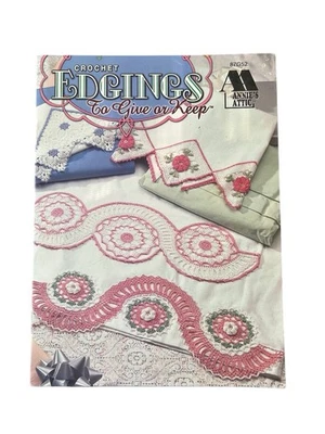 Vintage Annie’s Attic Pattern Booklet Crochet Edgings To Give Or Keep 1998 - Image 1 of 2