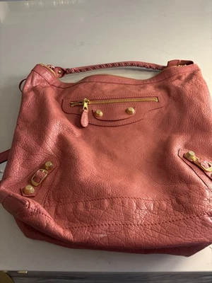 BALENCIAGA Motocross Hobo City Giant-Pink with Gold Hardware - Image 1 of 4