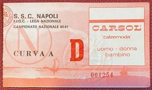 Biglietto Calcio NAPOLI Stadio 1980/81 Curva A - Foto 1 di 1