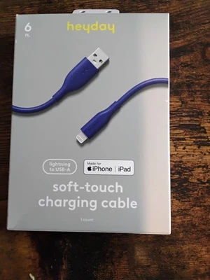 Heyday 6ft  USB-A  Cable  Soft Touch- Dusk - Image 1 of 4