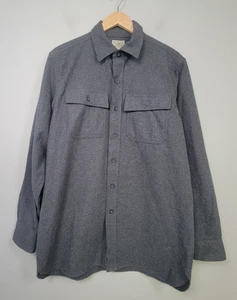 NWT L.L. Bean Chamois Shirt Mens M Slightly Fitted Button Up Cotton Gray - Picture 1 of 12