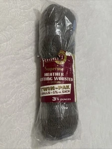 Nuevo de Lote Antiguo Heather Worsted Lana Virgen Hilo de Tejer Fleishers Superior 3.5oz - Imagen 1 de 6