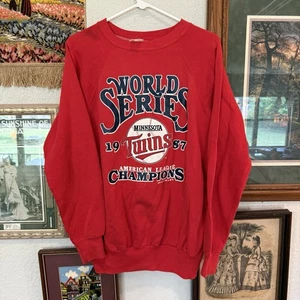 Sudadera De Colección 1987 RARA Minnesota Twins Campeones de la Liga Americana Talla XL - Imagen 1 de 7
