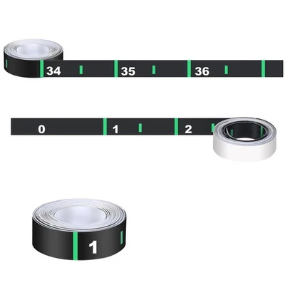 2 Piezas 36 Pulgadas Cinta Medidora Peces Pegatinas Impermeable Transparente Vinilo Peces... Foto 1 de 4