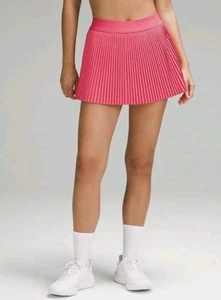 New Lululemon Size 14 Varsity High Rise Pleated Skirt Tennis GLZP Glaze Pink - Picture 1 of 7
