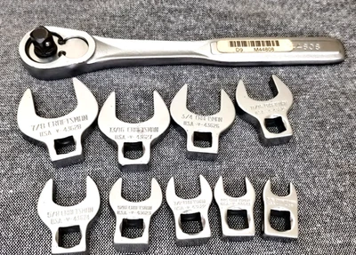 NEW OLD STOCK USA🇺🇸Craftsman 3/8" Dr 9pc SAE Crowfoot Socket Set 4362+ ratchet - Image 1 of 4
