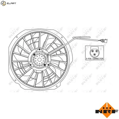 FAN ENGINE COOLING 47025 FOR M40/M42/M43B18 1.8L M44 B19 1.9L M40/M43B16 1.6L - Image 1 of 4
