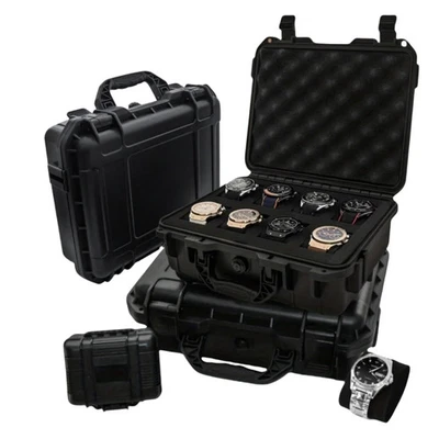Caja de colección de relojes con ranura 8/15 estuche de esponja impermeable organizador de almacenamiento de joyas Foto 1 de 4