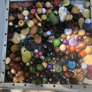 Bead Mixed Lot, Huge selection Hand Blown Glass, Wood Crafting Jewelry Making - Picture 1 of 5