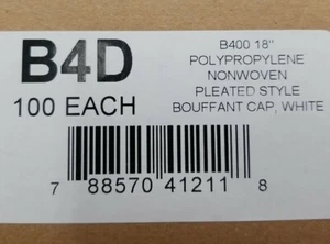 100pc 18" Disposable Hair Net Bouffant Cap-Kitchen Food Medical Nonwoven - New - Picture 1 of 1