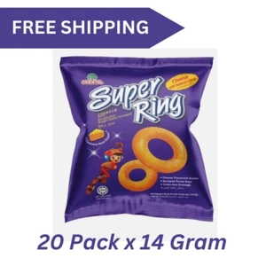 20 Pack X Oriental Super Ring Cheese Flavored Snacks (14 gram) Small Bag - Picture 1 of 3