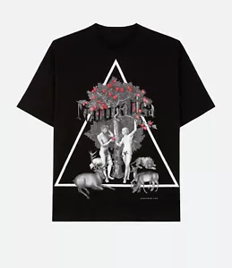 T-shirt CHRISTOPHER KANE Naturotica Adam Eve a maniche corte o lunghe nera - Foto 1 di 4
