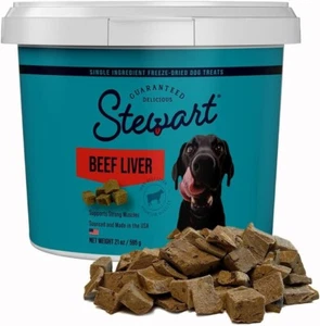 Stewart Single Ingredient freeze dried Raw Dog Treats,Beef liver, 21 ounce V... - Picture 1 of 7